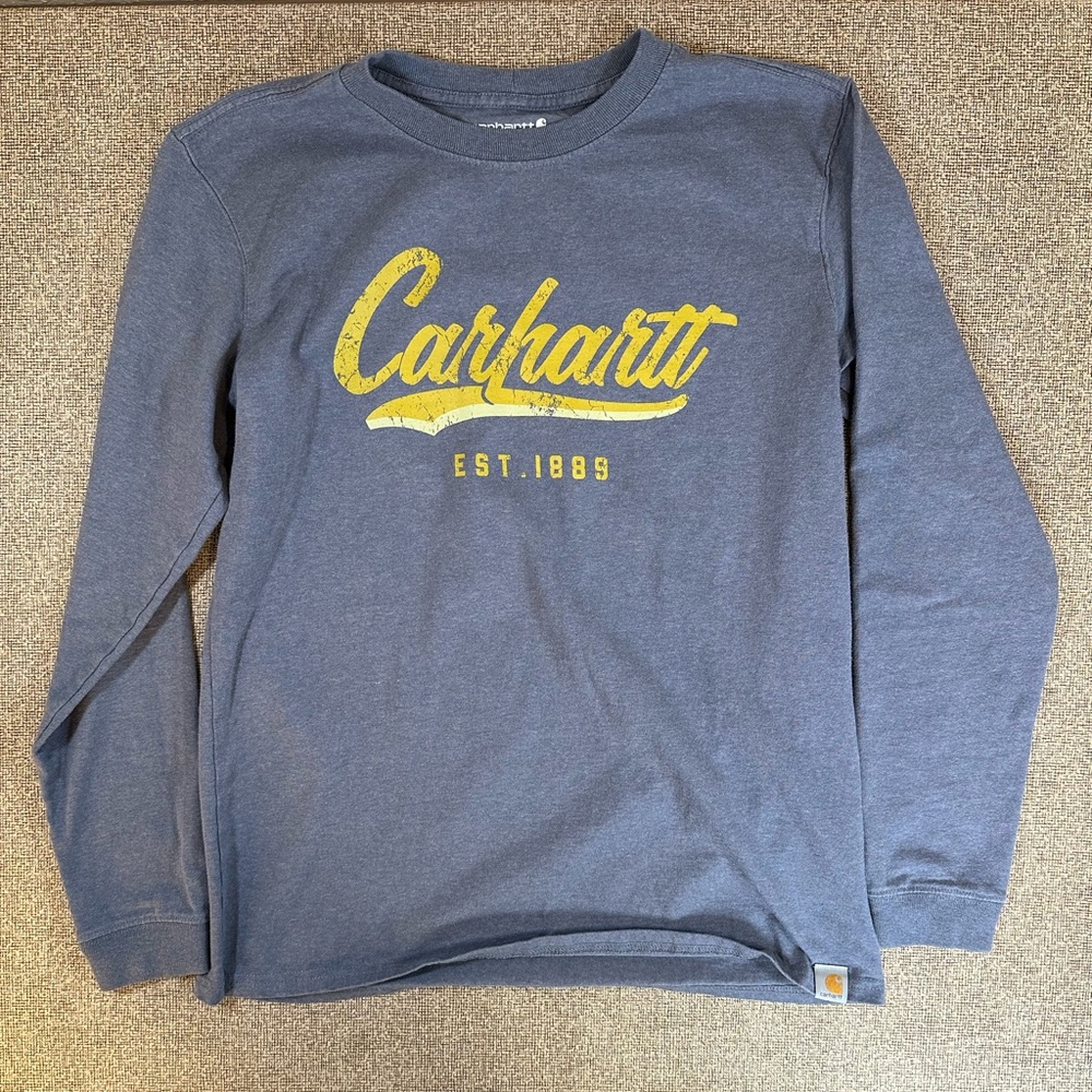 Carhartt Loose Fit Women’s Heavy Long Sleeve Graphic T-Shirt Tee Sz Small S 4/6